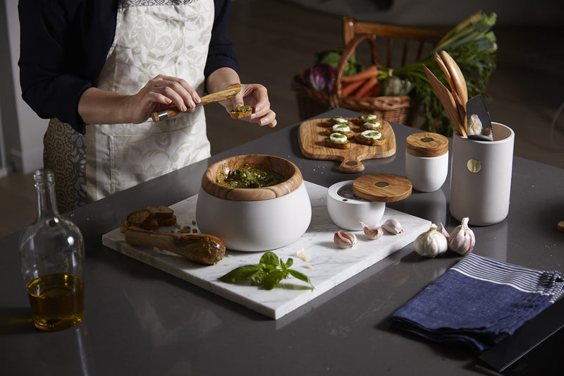 Berard - Round Salt Keeper MILLENARI White D10x7cm - Limolin 