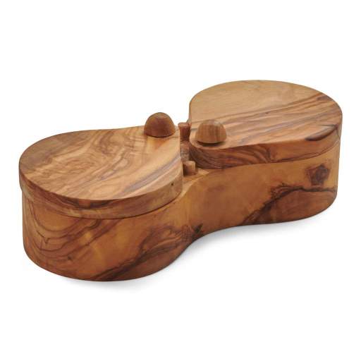 Berard - Salt Keeper Double 18x4.4x7.6cm/7x1.75x3", Olivewood - Limolin 