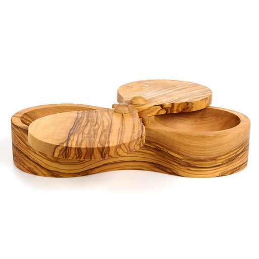 Berard - Salt Keeper Double 18x4.4x7.6cm/7x1.75x3", Olivewood - Limolin 