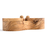 Berard - Salt Keeper Double 18x4.4x7.6cm/7x1.75x3", Olivewood - Limolin 