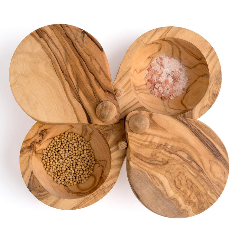 Berard - Salt Keeper Double 18x4.4x7.6cm/7x1.75x3", Olivewood - Limolin 