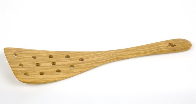 Berard - Spatula Curved w/12 holes 32cm/12.5", Olivewood - Limolin 