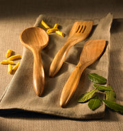 Berard - TERRA Spatula Slotted 32cm/12.5", Olivewood - Limolin 