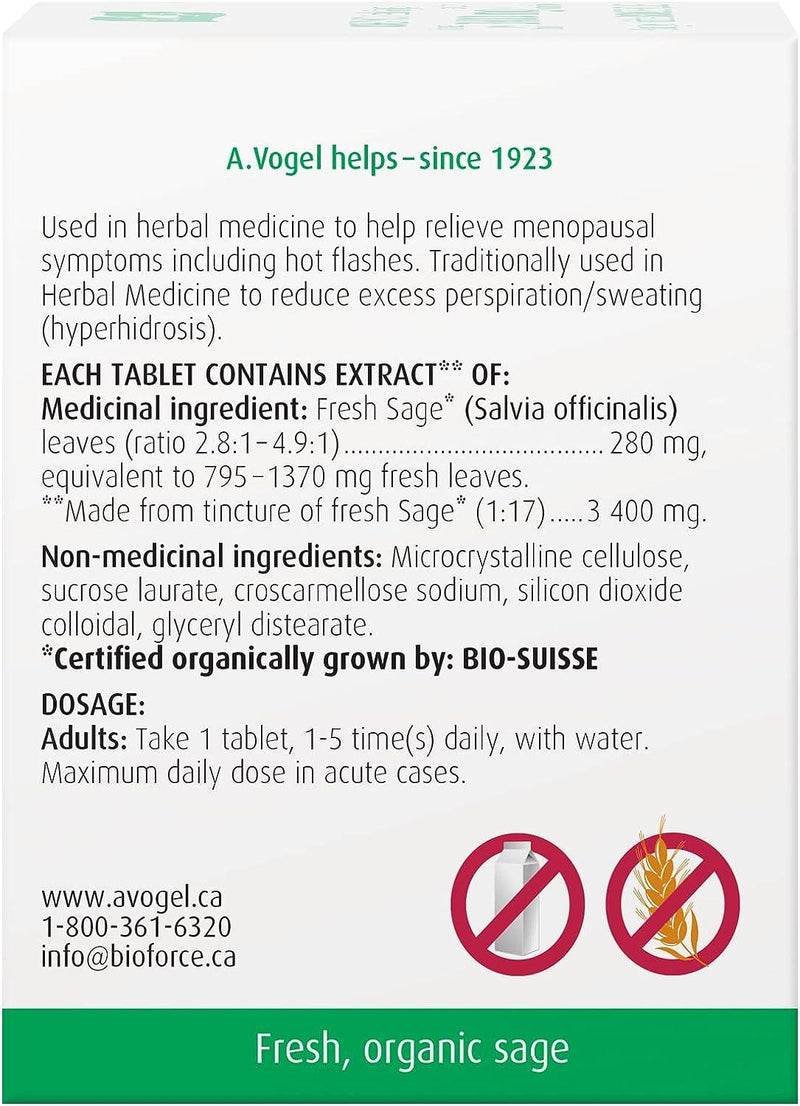 BioForce - AVogel Remedies, MENOFORCE - HOT FLASHES, 30 TABS - Limolin 