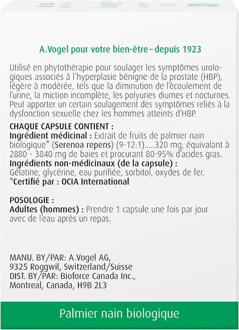 BioForce - AVogel Remedies, PROSTATE 1 - PROSTATE, 30 CAPS - Limolin 