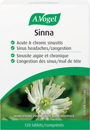 BioForce - AVogel Remedies, SinNA TABS - SinUS CONGESTION, 120 TABS - Limolin 