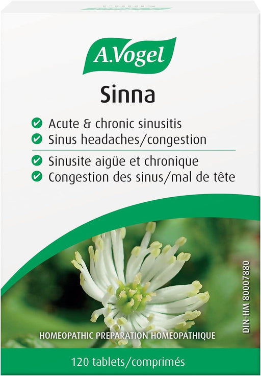 BioForce - AVogel Remedies, SinNA TABS - SinUS CONGESTION, 120 TABS - Limolin 