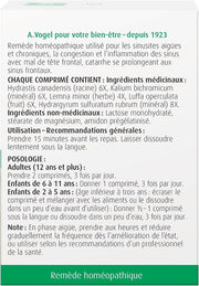 BioForce - AVogel Remedies, SinNA TABS - SinUS CONGESTION, 120 TABS - Limolin 