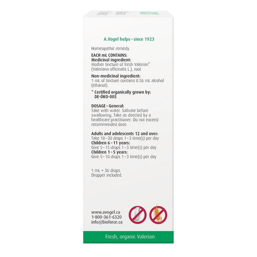 BioForce - AVogel Remedies, Valerian -insomnia - 50ml - Limolin 