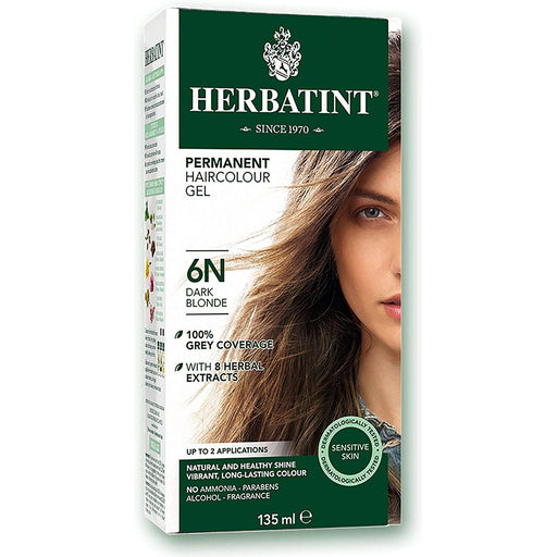 BioForce - Herbatint - Permanent Hair Color - N6 Dark Blonde - 135ml - Limolin 