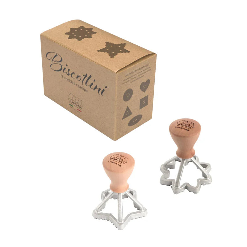 Marcato - Biscottini Stamp Kit é Star 65 mm + Flower 70 mm Cookie Tools