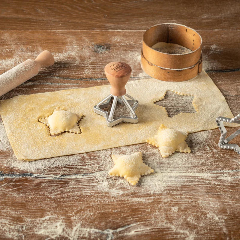 Marcato - Biscottini Stamp Kit é Star 65 mm + Flower 70 mm Cookie Tools