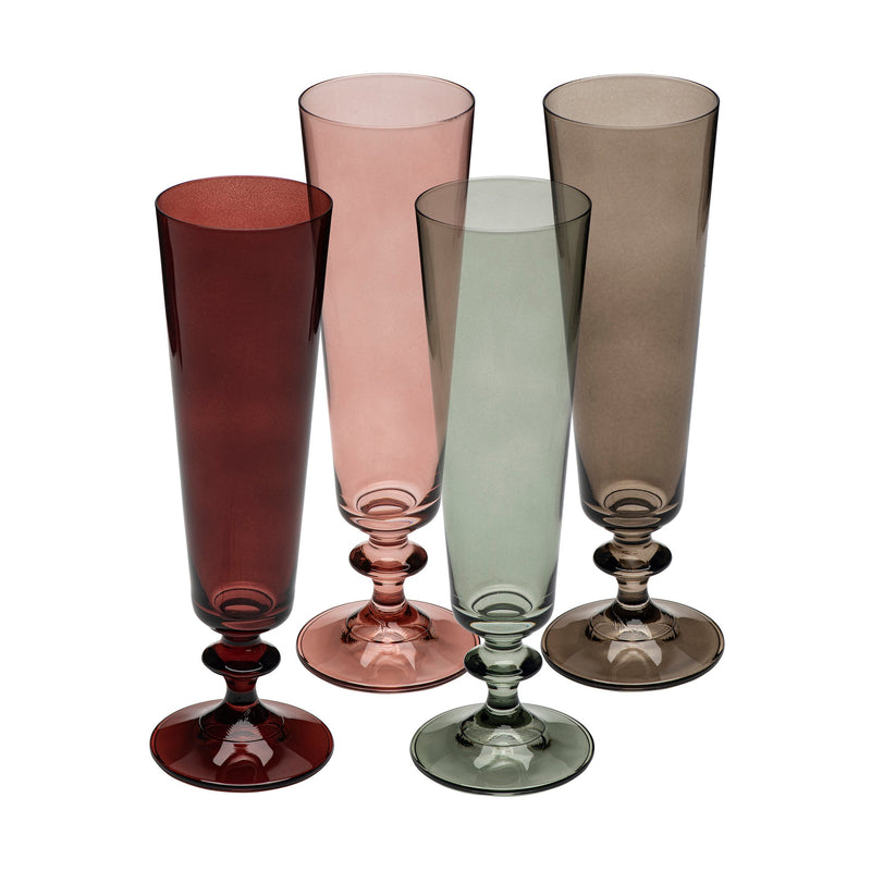 Bohemia Crystal - Bella Champagne flute Sunset Rose - Limolin 