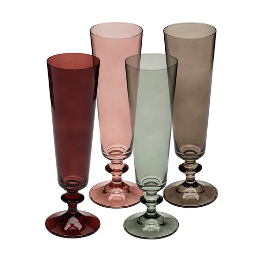 Bohemia Crystal - Bella Champagne flute Sunset Rose - Limolin 