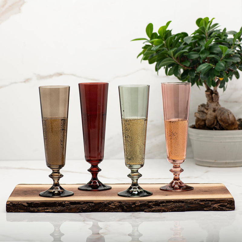 Bohemia Crystal - Bella Champagne flute Sunset Rose - Limolin 