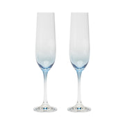 Bohemia Crystal - Lustre Champagne Flute Ceylon Blue - Limolin 