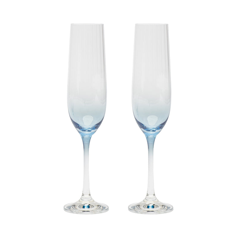 Bohemia Crystal - Lustre Champagne Flute Ceylon Blue - Limolin 