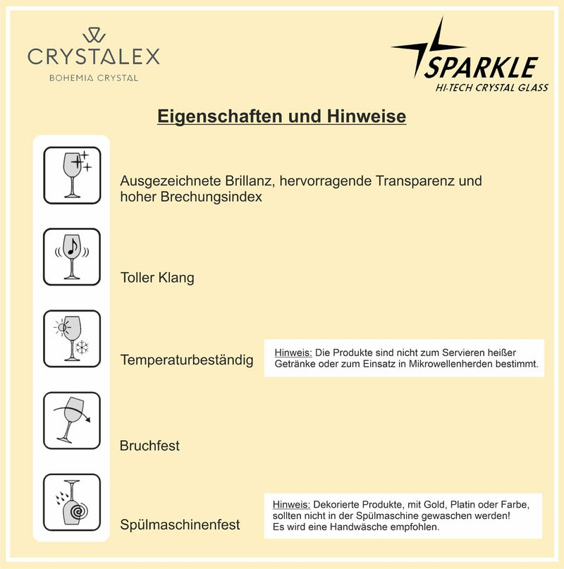 Bohemia Crystal - Rainbow Fresh Wine 400ml (Set of 6) Assorted - Limolin 