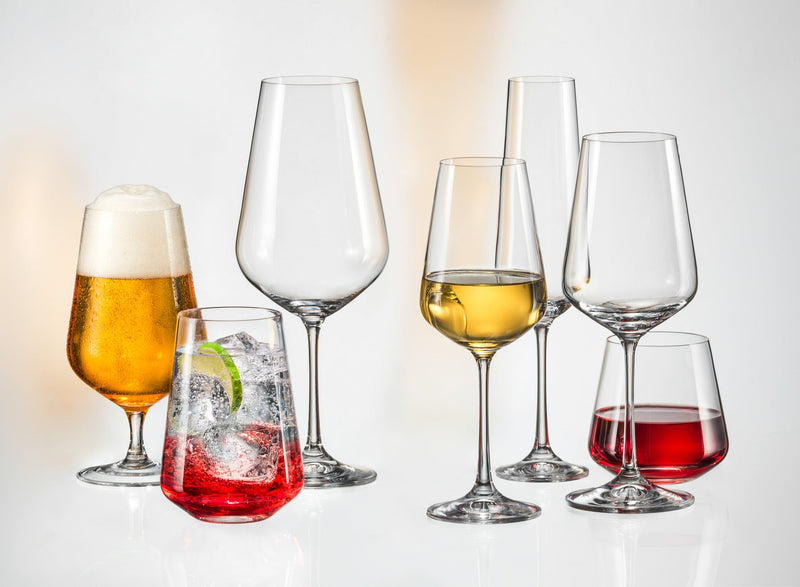 Bohemia Crystal - Sandra Footed Beer/water (Set of 6) - Limolin 