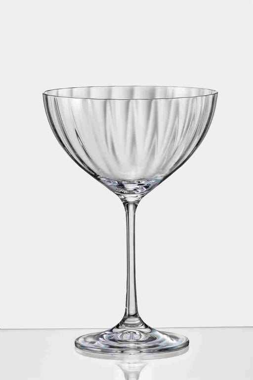 Bohemia Crystal - Waterfall Optic Cocktail coupe (Set of 6) - Limolin 
