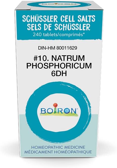 Boiron - #10 Natrum Phosphoricum 6DH Schüssler cell salts 240 tablets - Limolin 