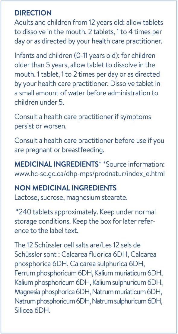 Boiron - #11 Natrum Sulphuricum 6DH Schüssler cell salts 240 tablets - Limolin 
