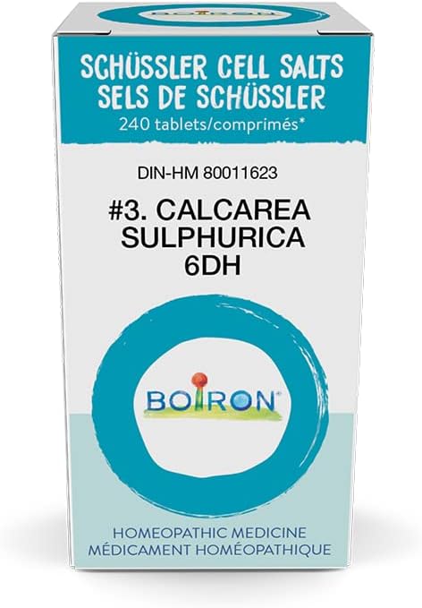 Boiron - #3 Calcarea Sulphurica 6DH Schüssler cell salts 240 tablets - Limolin 