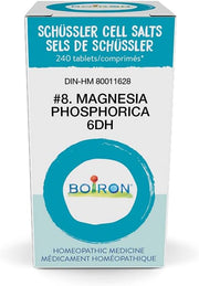 Boiron - #8 Magnesia Phosphorica 6DH Schüssler cell salts 240 tablets - Limolin 