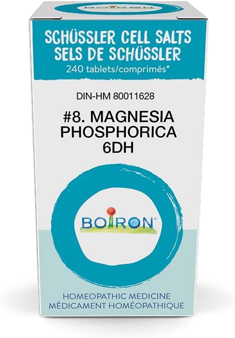 Boiron - #8 Magnesia Phosphorica 6DH Schüssler cell salts 240 tablets - Limolin 