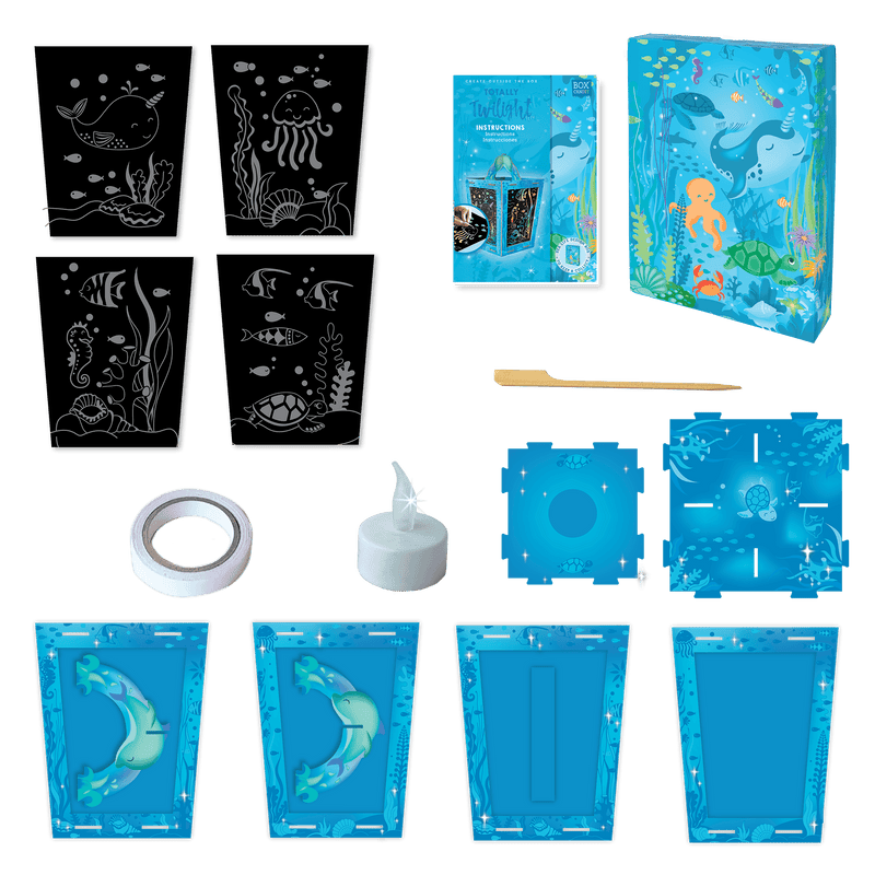 Box Candiy - Totally Twilight - Sea Life Lantern To Scratch Art Set - Limolin 