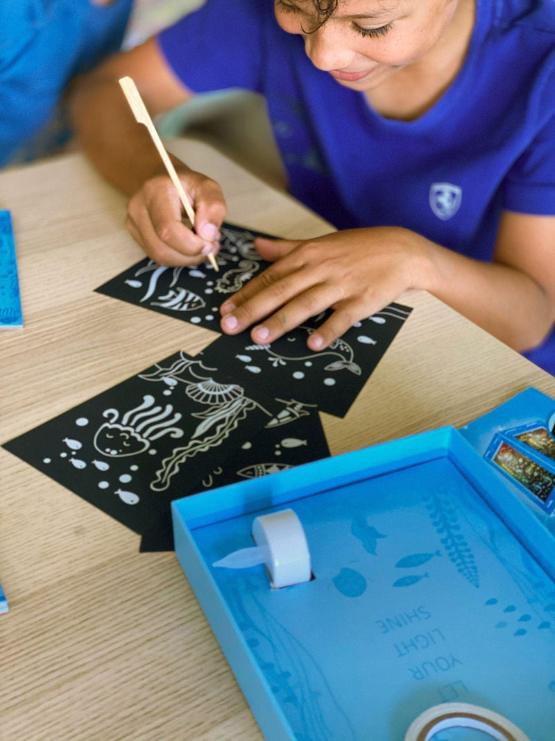 Box Candiy - Totally Twilight - Sea Life Lantern To Scratch Art Set - Limolin 