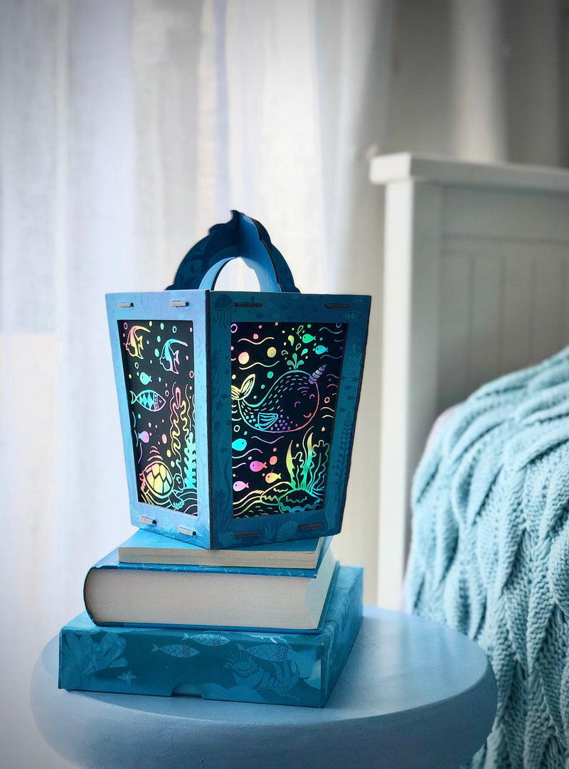 Box Candiy - Totally Twilight - Sea Life Lantern To Scratch Art Set - Limolin 