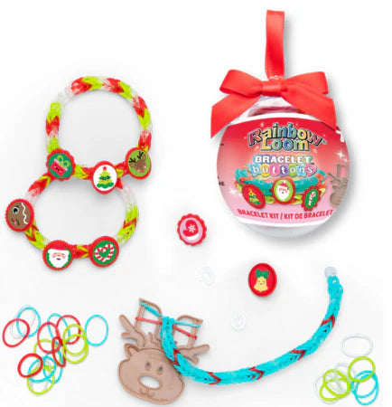 Rainbow Loom - CHRISTMAS - ORNAMENT BRACELET BUTTON KIT