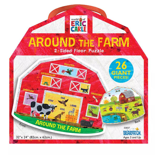 Briarpatch - World of Eric Carle - Around The Farm - 2-Sided Floor Puzzle - Limolin 