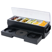 Browne - Bar Caddy, All In One, 6-Compartments, 500ml/1.1pt, 20x7x6"/50.8x17.8x15.2cm - Limolin 