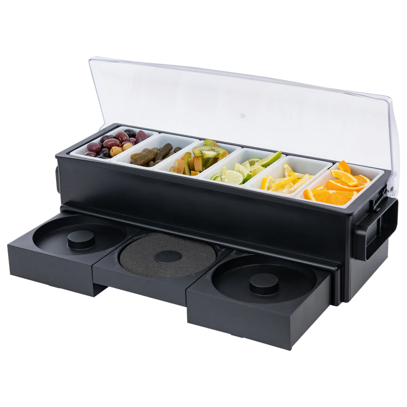 Browne - Bar Caddy, All In One, 6-Compartments, 500ml/1.1pt, 20x7x6"/50.8x17.8x15.2cm - Limolin 