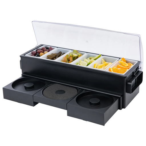Browne - Bar Caddy, All In One, 6-Compartments, 500ml/1.1pt, 20x7x6"/50.8x17.8x15.2cm - Limolin 