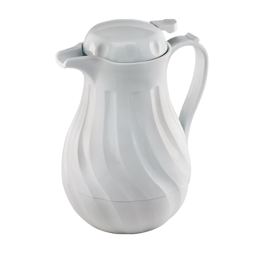 Browne - Beverage Server, Swirl Push Button, 40oz/1.2L, White - Limolin 