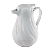 Browne - Beverage Server - Swirl Push Button - White | 40 oz / 1.2 L