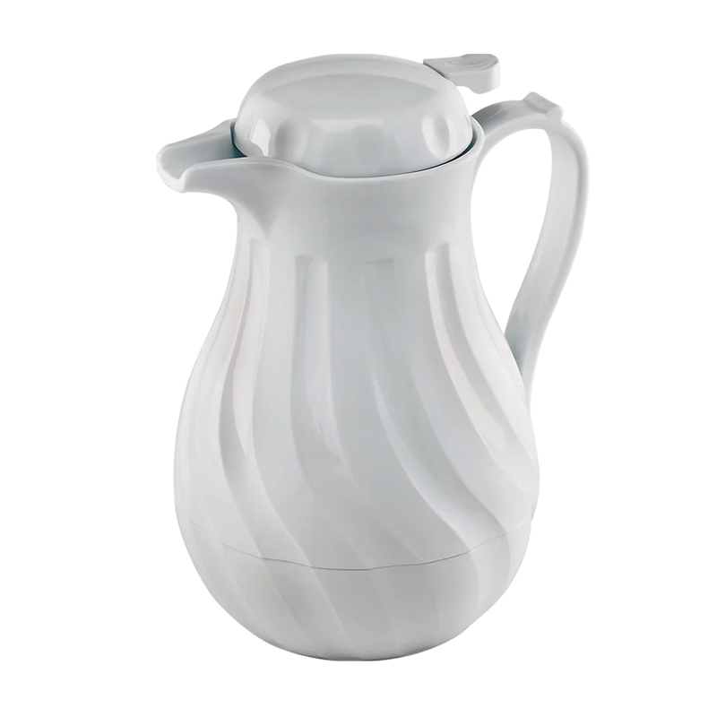 Browne - Beverage Server - Swirl Push Button - White | 40 oz / 1.2 L