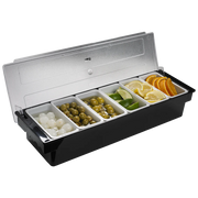 Browne - Condiment Holder 6-Compartment 20x5x6.5"/50.5x13x16.5cm Black - Limolin 