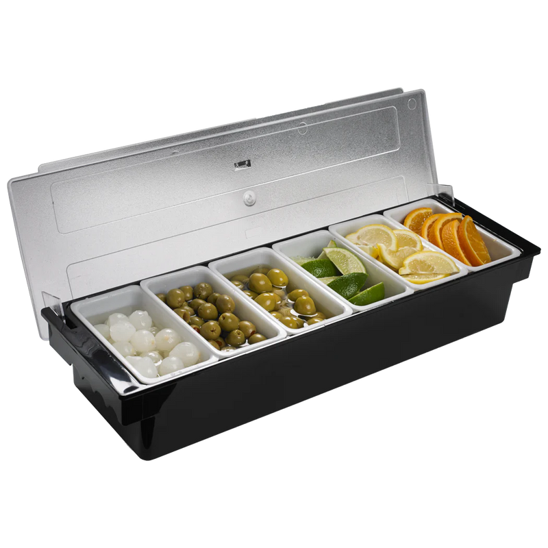 Browne - Condiment Holder 6-Compartment 20x5x6.5"/50.5x13x16.5cm Black - Limolin 