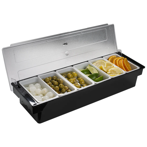 Browne - Condiment Holder 6-Compartment 20x5x6.5"/50.5x13x16.5cm Black - Limolin 