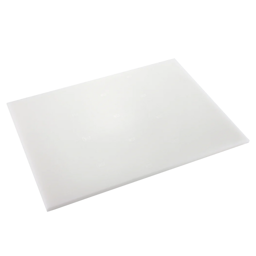 Browne - Cutting Board, MD, PE, w/Handle, 6x10x0.5"/15.2x25.4x1.3cm, White - Limolin 