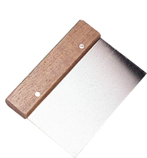 Browne - Dough Scraper, Hardwood Handle, SS Blade, 4x6"/10.2x15.2cm - Limolin 