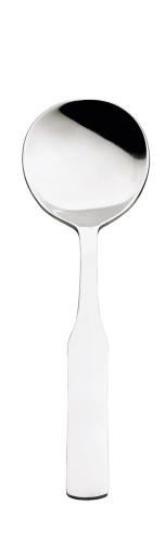Browne - ELEGANCE Round Soup Spoon 7"/17.8cm, 18/0 SS, Satin FInish - Limolin 