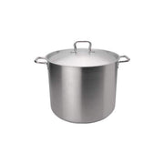 Browne - ELEMENTS Stock Pot, w/Cover, 16qt/15.L, 11x10"/ 28x25.4cm, SS, NSF - Limolin 