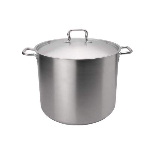 Browne - ELEMENTS Stock Pot, w/Cover, 24qt/22.75L, 13.4x10.6"/34x26.9cm, SS, NSF - Limolin 