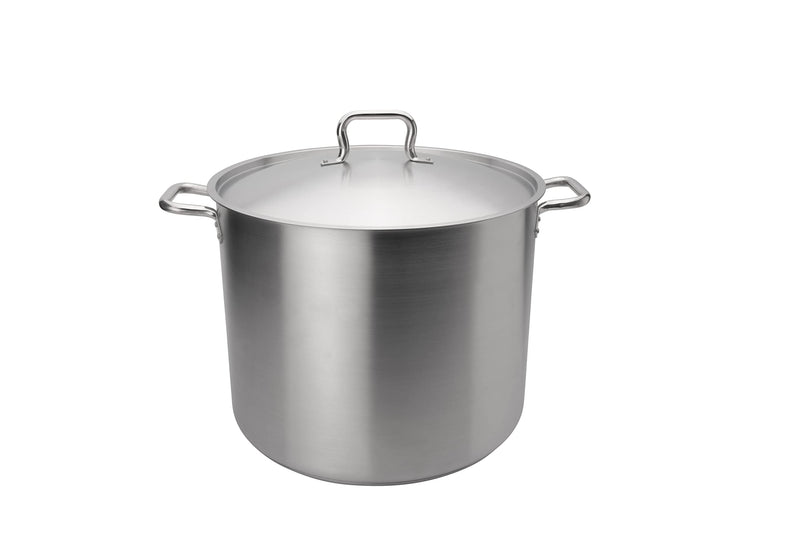 Browne - ELEMENTS Stock Pot, w/Cover, 32qt/30.25L, 14.2x12.2"/36.1x31cm, SS, NSF - Limolin 