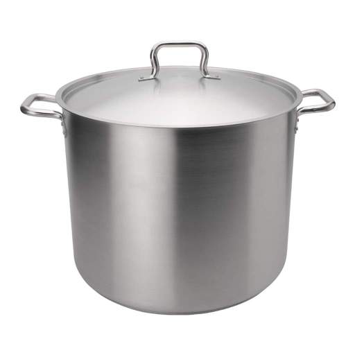 Browne - ELEMENTS Stock Pot, w/Cover, 40qt/38L, 15.7x12.2"/39.9x31cm, SS, NSF - Limolin 